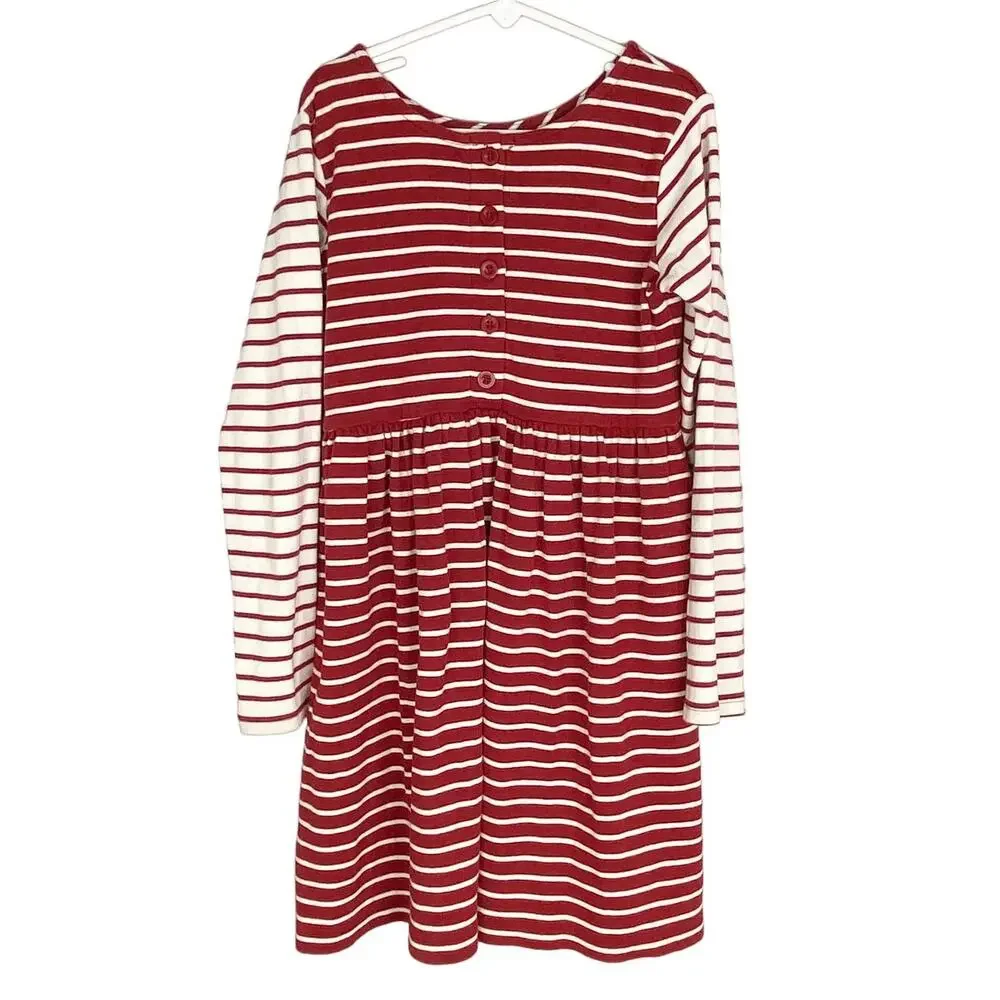 Hanna Andersson Dress 130 cm (8) Red White Stripes